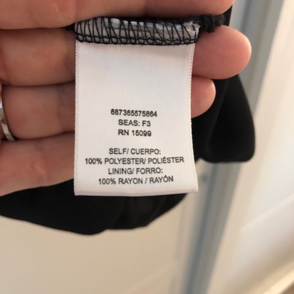 Metaphor Sheer Black Blouse with lining Size XL - Picture 5 of 8